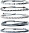 Mezcla Vida Waterproof Rope String Beaded Bracelets Set of 5 Stackable Bracelets For womens bracelets trendy pack Mixed Grey