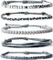 Mezcla Vida Waterproof Rope String Beaded Bracelets Set of 5 Stackable Bracelets For womens bracelets trendy pack Mixed Grey