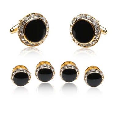 Cuff-Daddy Enamel and CZ Formal Set
