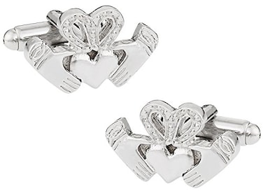 Cuff-Daddy CuffDaddy Claddagh Cufflinks in Silver with Presentation Box