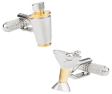 Cuff-Daddy CuffDaddy Martini Shaker and Glass Cufflinks with Presentation Box