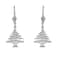 Claddagh Gold Lebanese Cedar Tree Dangle Earrings in Textured Sterling Silver
