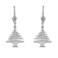 Claddagh Gold Lebanese Cedar Tree Dangle Earrings in Textured Sterling Silver