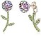 Betsey Johnson Flower Front Back EarringsJackets