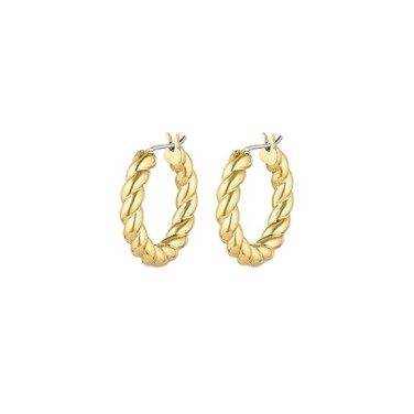 gorjana Crew Hoops 1316 18k GoldPlated Brass Elegant Twisted Design Stainless Steel Post Hinge Closure Lightweight and Versatile Daily Earring Wear