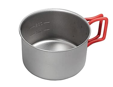 Evernew Titanium Lightweight Camping Cup wFolding Handle 400