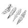 Jovivi Mens Jewelry Double Loop Activity Ring Armor Shape Punk Style Ring4pcs
