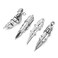 Jovivi Mens Jewelry Double Loop Activity Ring Armor Shape Punk Style Ring4pcs