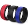 Rinfit Silicone Rings for Men 9mm Wide 2mm Thick Mens Rubber Wedding Bands Infinity Ring with 2 Layers Pack R Size 10