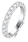 BORUO 925 Sterling Silver Ring Cubic Zirconia CZ Wedding Band Stackable Ring 3mm Size 9