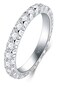 BORUO 925 Sterling Silver Ring Cubic Zirconia CZ Wedding Band Stackable Ring 3mm Size 8