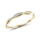 Santuzza 10K Yellow Solid Gold Genuine Diamond Dainty Twisted Stacking Ring for Women 6