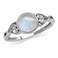 Silvershake 7mm Natural Moonstone 925 Sterling Silver Victorian Style Solitaire Ring Size 6
