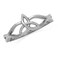 Silvershake White Gold Plated 925 Sterling Silver Triquetra Celtic Knot Ring Size 8