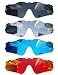 Combine8 4 Pieces Ploarized Replacement Lenses for Oakley Radar EV Path OO9208Radar EV Path Asian Fit AF OO9275 Sunglass Black Silver Titanium Ice Blue Fire Red