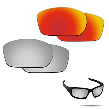 Fiskr Polarized Lenses Replacement for Oakley ValveOO9236 Sunglasses with AntiscratchAntisaltwaterAntidust CoatingFire Red Metallic Silver