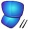 SAUCER Premium Replacement Lenses Earsocks for Oakley Jupiter Squared OO9135 Sunglasses High Definition Glacier Blue Polarized