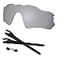 Predrox Silver Mirror Radar EV Path Lenses Rubber Kits Replacement for Oakley Sunglass OO9208 Polarized