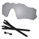 Predrox Silver Mirror Radar EV Path Lenses Rubber Kits Replacement for Oakley Sunglass OO9208 Polarized