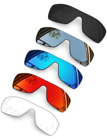 SmartVLT Set of 5 Mens Replacement Lenses for Oakley Batwolf OO9101 Sunglass Combo Pack S01