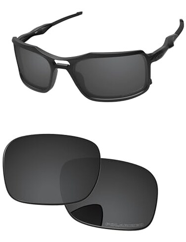 PapaViva Replacement Lenses for Oakley Triggerman OO9266 Sunglass Solid Black Polarized
