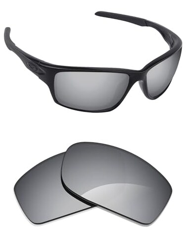 Alphax Silver Titanium Polarized Replacement Lenses for Oakley Canteen 2014 OO9225