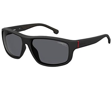 Carrera Mens 8038S Rectangular Sunglasses BlackPolarized Gray 61mm 15mm