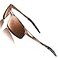 ROCKNIGHT Polarized Rectangular Sunglasses for Men Driving UV400 Protection Lightweight AlMg Frame