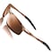 ROCKNIGHT Polarized Rectangular Sunglasses for Men Driving UV400 Protection Lightweight AlMg Frame
