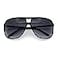 SA106 Oversize Large Thin Plastic Racer Mens Sport Sunglasses Black Frame Gradient Black Lens