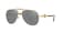 Versace Unisex Sunglasses Gold Frame Polarized Grey Mirror Silver Lenses 59MM