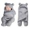 XMWEALTHY Cute Baby Items Newborn Plush Nursery Swaddle Blankets Soft Infant Girls Clothes Grey