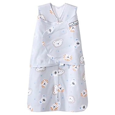 HALO 100 Cotton Sleepsack Swaddle 3Way Adjustable Wearable Blanket TOG 15 Multicolor Lions Tigers and Bears Small 36 Months