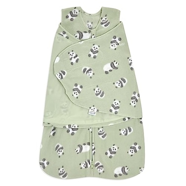 HALO MicroFleece Sleepsack Swaddle 3Way Adjustable Wearable Blanket TOG 30 Cozy Pandas Newborn 03 Months