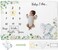 Little Dolphy Baby Milestone Blanket 60x40 Baby Month Blanket for Unisex Babys First Year Calendar Monthly Growth Chart Light Gray Elephant