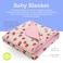 Itzy Ritzy Baby Blanket Soft Cotton Muslin MultiUse Blanket Can Be Used as a Tummy Time Mat Nursing Cover Stroller Shade More Measures 30 x 40 Machine Washable Strawberry
