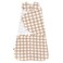 HALO MicroFleece Sleepsack Swaddle 3Way Adjustable Swaddle Blanket for Newborn and Infants TOG 30 for Cold Climates Hip Healthy Gingham Tan Newborn 03 Months
