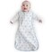 Amazing Baby Cotton Sleeping Sack Wearable Blanket with 2way Zipper Pastel Blue Gray Tiny Elephants Medium 612 mo