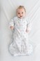 Amazing Baby Cotton Sleeping Sack Wearable Blanket with 2way Zipper Pastel Blue Gray Tiny Elephants Medium 612 mo