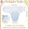 Ramede 6 Pack Preemie Swaddle Blanket with Hats Sleep Swaddle for Baby Boy Girl Preemie Newborn Sacks Soft Cotton WearablePlanetBlue