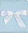 Quadow Thermal Waffle Weave Baby Blanket with Satin Nylon Trim Blue