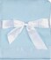 Quadow Thermal Waffle Weave Baby Blanket with Satin Nylon Trim Blue