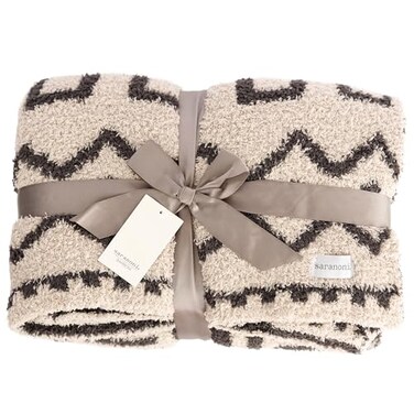 SARANONI Luxury Baby Blanket Ultra Soft Double Layer Plush Security Blanket for Babies Mudcloth 20 x 15