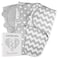 Comfy Cubs Easy Swaddle Blanket 3 Pack 100 Cotton Newborn Wrap Large for 36 Months Infants Breathable and Durable Sleep Sack for Babies Grey