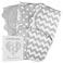 Comfy Cubs Easy Swaddle Blanket 3 Pack 100 Cotton Newborn Wrap Large for 36 Months Infants Breathable and Durable Sleep Sack for Babies Grey