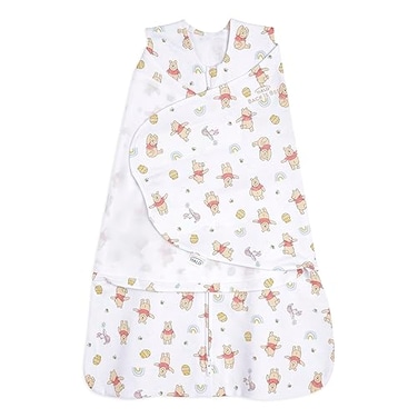 HALO Disney Baby 100 Cotton Sleepsack Swaddle 3Way Adjustable Wearable Blanket TOG 15 Winnie Rainbows Small 36 Months