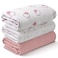 LYRICHOM BABY Muslin Swaddle Blankets for Newborn 3 Pack Breathable Soft Receiving Blanket Large 38 x 40 inches Swaddle Wrap Burping Clothes Diapers Essentials Infant Shower Items Toddler Gift Clouds