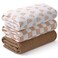 LYRICHOM BABY Muslin Swaddle Blankets for Newborn 3 Pack Breathable Soft Receiving Blanket Large 38 x 40 inches Swaddle Wrap Burping Clothes Diapers Essentials Infant Shower Items Toddler Gift Rainbow