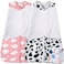 GUNTAIL Newborn Sleep Sack Baby Swaddle3Way Adjustable Wearable Blanket100 Rayon Cotton Swaddling Sleeping Bag Cloud Cow Print 36 Months