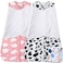 GUNTAIL Newborn Sleep Sack Baby Swaddle3Way Adjustable Wearable Blanket100 Rayon Cotton Swaddling Sleeping Bag Cloud Cow Print 36 Months